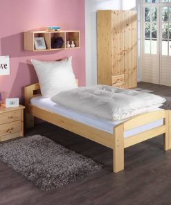 Pat dormitor Erling din lemn masiv - 1 persoană - design