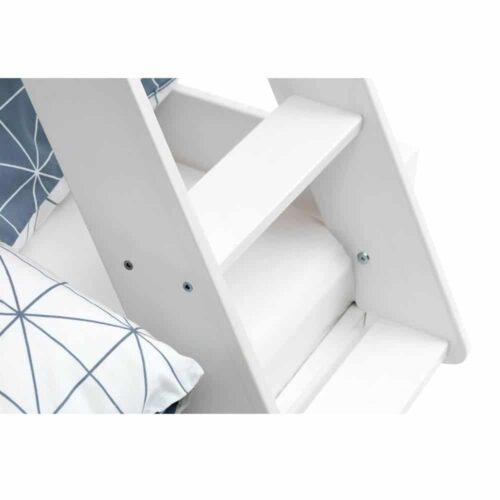 Pat suraetajat Family cu saltele incluse - 3 persoane - culoare alb - detaliu