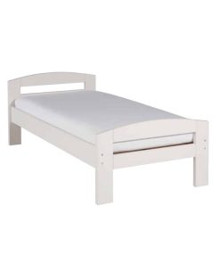 Pat dormitor alb Erling din lemn masiv